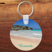 Bermuda Tropical Pink Sand Beach Foto Schlüsselanhänger (Rückseite)