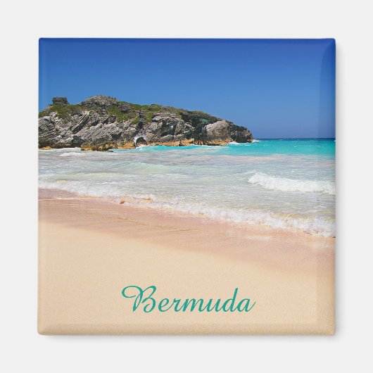 Bermuda Tropical Pink Sand BeachTravel Foto Magnet (Vorne)
