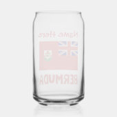 Bermuda und Bermudia Flag Rote Personalisierung Dosenglas (Rückseite)