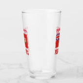 Bermuda und Bermudian Flag Red Personalization Glas (Rechts)