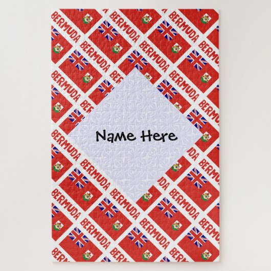 Bermuda und Bermudie Flagge Personalisiert gepflas Puzzle (Vertikal)