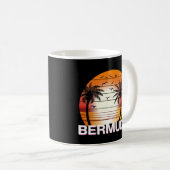 Bermuda Vintag Palm Trees Summer Beach Kaffeetasse (VorderseiteRechts)