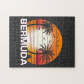 Bermuda Vintag Palm Trees Summer Beach Puzzle (Horizontal)