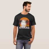 Bermuda Vintag Palm Trees Summer Beach T-Shirt (Vorne ganz)