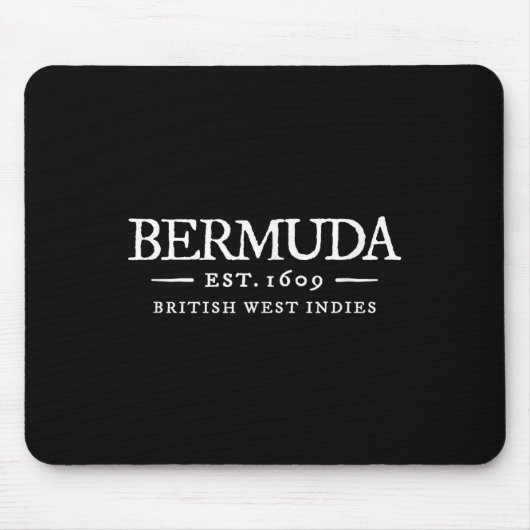 Bermuda Vintage-Brief Retro-Throwback- Urlaub So Mousepad (Vorne)