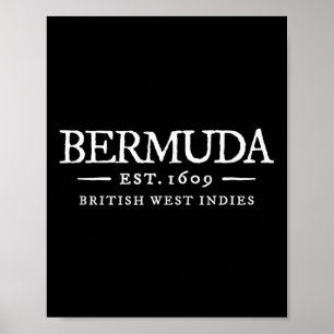 Bermuda Vintage-Brief Retro Throwback Urlaub So Poster