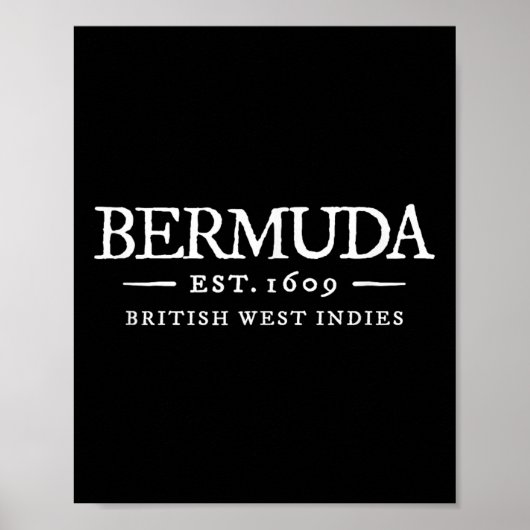 Bermuda Vintage-Brief Retro Throwback Urlaub So Poster (Vorne)