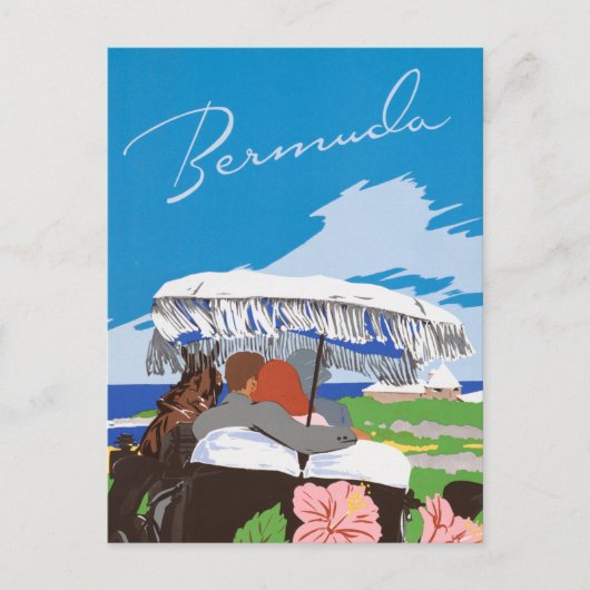 Bermuda Vintage Fotos Alte ästhetische Piktsgeschi Postkarte (Vorderseite)