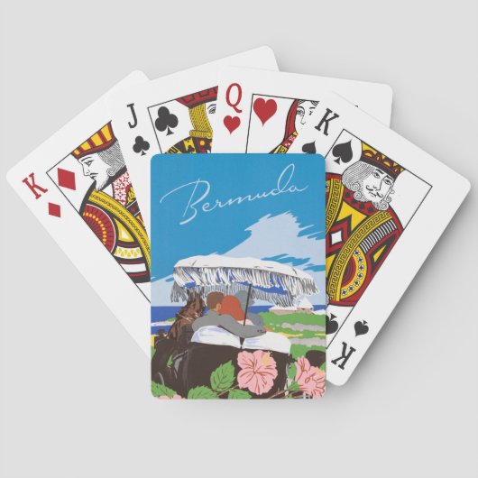 Bermuda Vintage Fotos Alte ästhetische Piktsgeschi Spielkarten (Rückseite)
