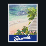 Bermuda Vintage Reise Postkarte<br><div class="desc">Bermuda Vintage Reise Postkarte</div>