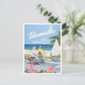 Bermuda Vintage Reise Postkarte (Stehend Vorderseite)