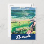 Bermuda Vintage Reise Postkarte (Vorne/Hinten)