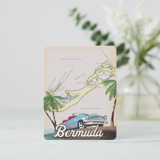 Bermuda Vintage Reiseplakat (Stehend Vorderseite)