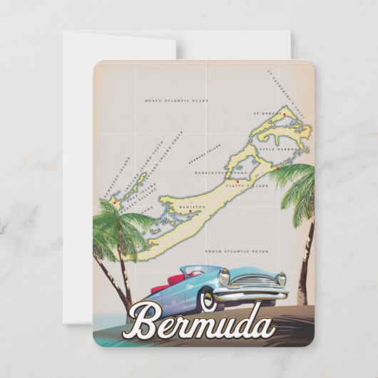 Bermuda Vintage Reiseplakat (Rückseite)