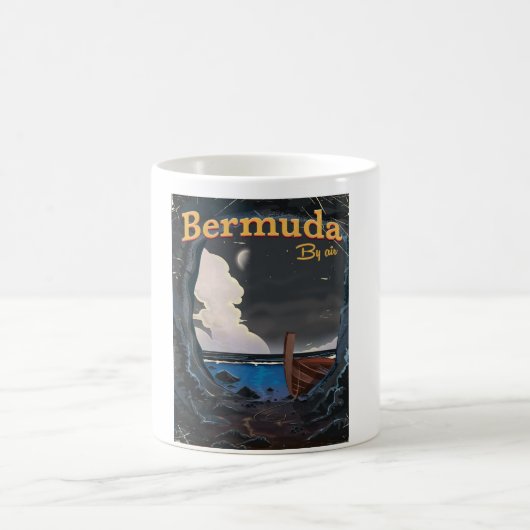 Bermuda Vintage Reiseplakat Kaffeetasse (Mittel)