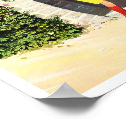 Bermuda Vintage Reiseplakat Poster (Ecke)