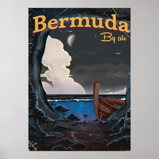 Bermuda Vintage Reiseplakat Poster (Vorne)