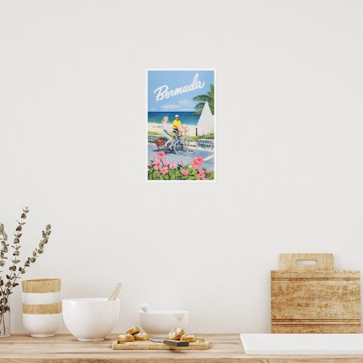 Bermuda Vintage Reiseplakat Poster (Küche)