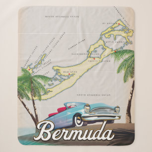 Bermuda Vintage Reiseplakat Sherpadecke