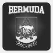 Bermuda-Wappen Quadratischer Aufkleber (Vorderseite)