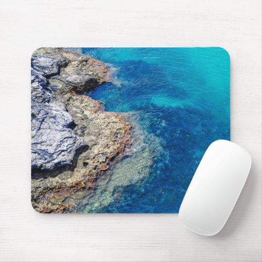 Bermuda Waters & Rocky Shoreline Mousepad (Mit Mouse)