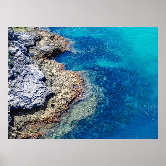Bermuda Waters & Rocky Shoreline Poster Print (Vorne)
