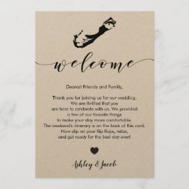 Bermuda Wedding Welcome Letter & Itinerary Card Programm
