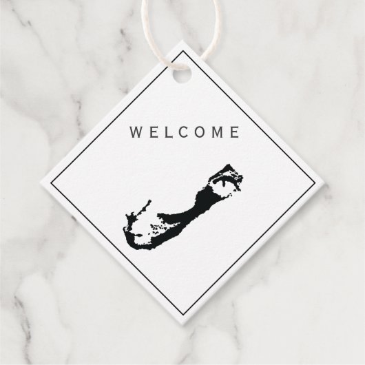 Bermuda Welcome Bag Geschenk Tag Hochzeit Geschenkanhänger (Vorderseite)