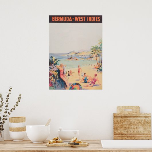 Bermuda West Indies Vintage Poster (Küche)