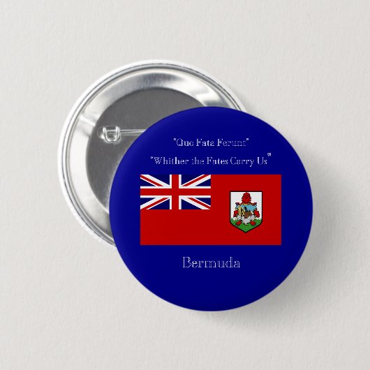Bermudaflagge und -motto button (Vorne & Hinten)