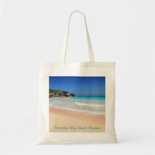 Bermudahufeisenbucht-Rosa-Sand-Strand-Foto Tragetasche