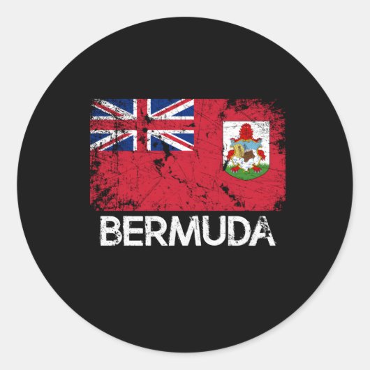 Bermudan-Flagge aus Bermuda Runder Aufkleber (Vorderseite)