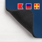 Bermudaseeseesignal-Flaggen-dunkle Farbe Mousepad (Ecke)