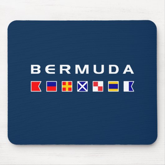 Bermudaseeseesignal-Flaggen-dunkle Farbe Mousepad (Vorne)
