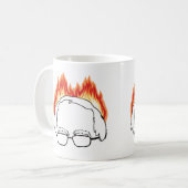 Bern auf Feuer - Bernie-Sandpapierschleifmaschinen Kaffeetasse (Vorderseite Links)