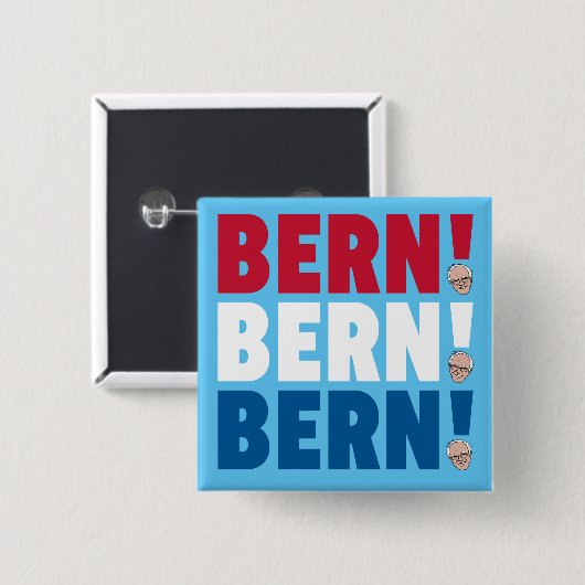 Bern Bern Bernie Sanders Button (Vorne & Hinten)