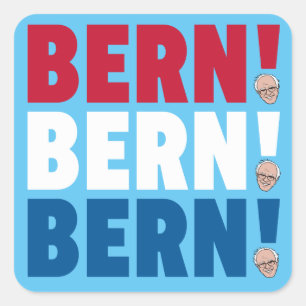 Bern Bern Bernie Sanders Quadratischer Aufkleber
