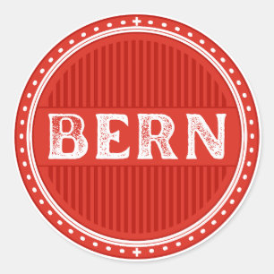 Bern City Pride Emblem – Schweizer Identität Runder Aufkleber