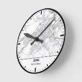 Bern Clock City Line Art Runde Wanduhr (Winkel)