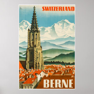 Bern, die Schweiz, Reise-Plakat Poster
