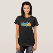 Bern, farbenfrohe Silhouette T-Shirt (Vorne ganz)