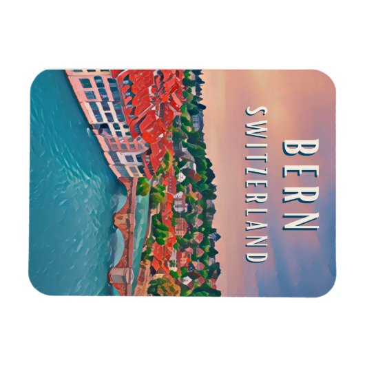 Bern im Herzen der Schweizer Alpen Magnet (Horizontal)