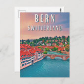 Bern im Herzen der Schweizer Alpen Postkarte (Vorne/Hinten)