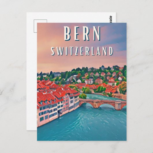Bern im Herzen der Schweizer Alpen Postkarte (Vorne/Hinten)