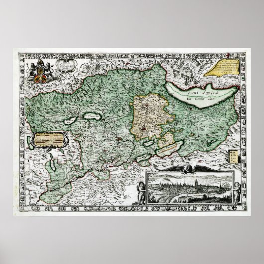 Bern - Karte 1636 Poster (Vorne)