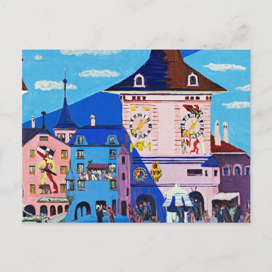 Bern mit Belltower von Ernst Ludwig Kirchner Postkarte (Vorderseite)