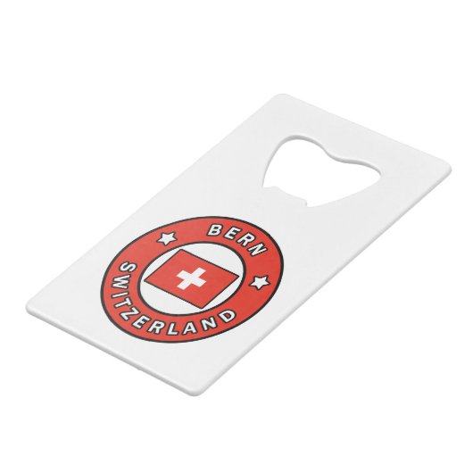 Bern - Schweiz Geldbeutel Flaschenöffner (Vorderseite Schrägansicht)