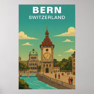 Bern Schweiz Historische Mittelalterliche Altstadt Poster