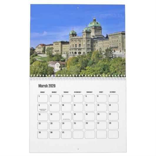 Bern-Schweiz-Kalender Kalender (Mär 2026)