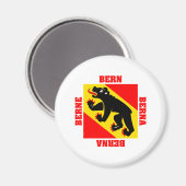 Bern Schweiz Kantonsflagge Magnet (Vorderseite/Rückseite)